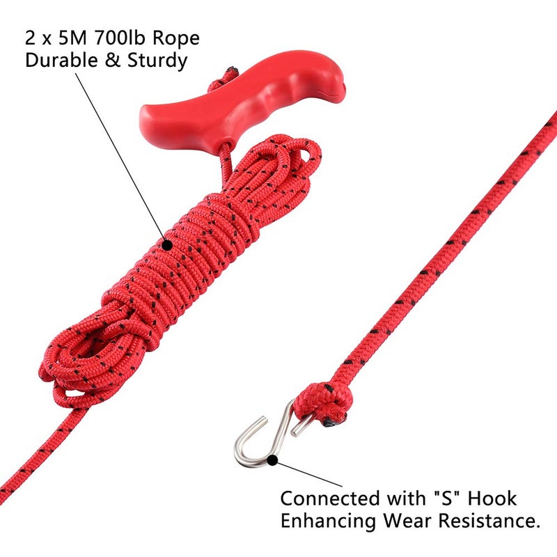 Skyocean Hand Chain Saw for High Limb Tree Branch with 50 Inch Long Chainsaw 34 Blades on Double Sides and Two 5M Ropes, Easy for Cutting High Branch Upon 7M, Perfect Survivalist Tool & Camping Garden Gear. - Image 4